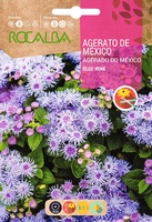 Semilla Agerato de Mexico Enano, Blue Mink Semilla Agerato de Mexico Enano, Blue Mink