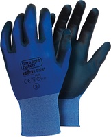 Guante Seguridad Ultraligero Poliuretano Azul Talla 10