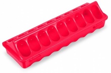 Comedero C/huecos 30cm Plastico Rojo