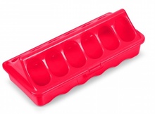 Comedero con Huecos 20cm Plastico Rojo