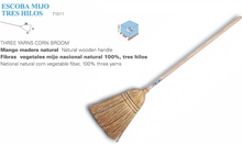 Escoba Mijo 3 Hilos mango Natural