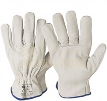 Guante Piel Flor Vacuno Blanco T8 Guante Piel Flor Vacuno Blanco T8