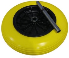 Rueda Carretilla Obra Impinchable Amarilla