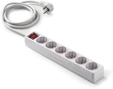 Base Multiple Regleta con Interruptor 6 Tomas T/t 1,5 m