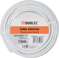 Cable Electrico Paralelo 2x1 10m Blanco Duolec
