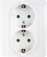 Base Enchufe Doble Empotrable Serie Simon 15