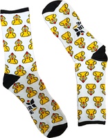 Calcetin Zuper Deportivo Pollitos/blanco Talla Mediana 41-43