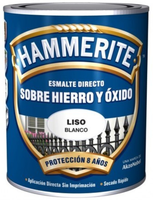 Esmalte Metalico Directo Hammerite Liso Brillo Blanco 250ml
