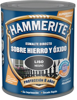 Esmalte Metalico Directo Hammerite Liso Brillo Negro 2.5l