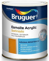 Esmalte Acrilico Multisuperficie Satinado Negro Bruguer 750ml