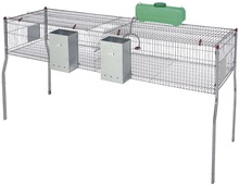 Jaula Conejos Penta 4 Suelo Metalico 2 Departamentos