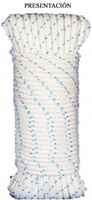 Cuerda Poli�ster / Trenzado Blanco/azul 5 mm 25 metros