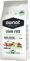 Pienso Perros Ownat Grain Free Hypoallergenic Cerdo 3 kg