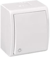 Pulsador Blanco  Luz Simon Serie Aquarius