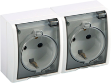 Base Enchufe Doble Simon Aquarius Blanco