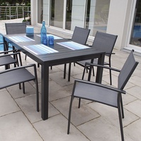 Conjunto Mesa Aluminio Parma + 6 Sillones