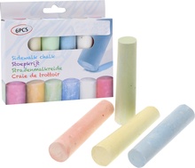 Tizas Colores Suelo Ni�os Paquete de 6