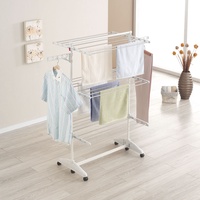 Tendedero Torre Plegable 3 Niveles con Ruedas