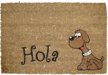 Felpudo Coco Design 40x60 cm. Perro Hola