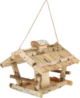 Comedero para Pajaros Mesa Colgante de Abedul con Silo