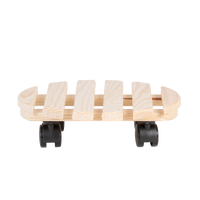 Carro Porta Macetas Madera Exteriores