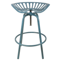 Taburete Dise�o Tractor Azul Acero