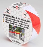 Cinta Reflectante Roja/Blanca 33m x 50mm