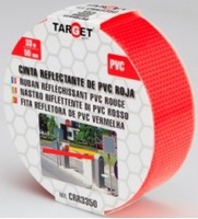 Cinta Reflectante Roja 33m x 50mm