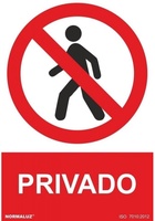 Se�al  Privado  PVC 0,7mm 210x300mm