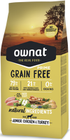 Pienso Perros Ownat Prime Grain Free Junior Pollo & Pavo 12 kg