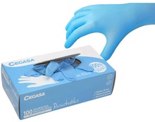Guantes Cegasa Nitrilo Azul T9-9,5 100 Uds