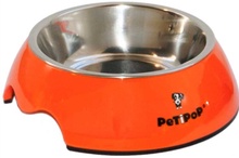 Comedero de Melamina Petipop Naranja S