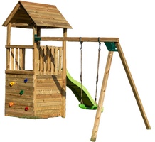 Parque Infantil Tibidabo Casita Rampa de Escalada y Columpio Individual