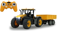 Tractor Teledirigido JCB Fastrac Tractor con Remolque Basculante 1:24 2,4GHz