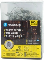 Tira Luces Led Navidad con Pila Luz Blanca Calida 2x 2mt