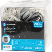 Cortina Luces Led Navidad Luz Fria 3m x1,5mt