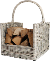 Cesta para Troncos Madera Gris