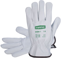 Guante Piel Flor Vacuno Blanco Work 1