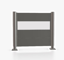 Pantalla Privacidad Con Panel 90x180 Gris Cuarzo