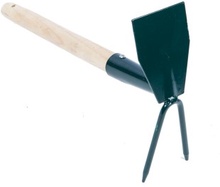 Azadilla Jardin Cuadrada con 2 Puntas