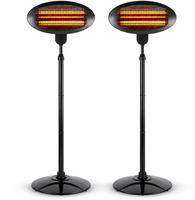 Pack oferta 2 estufas el�ctricas de exterior con pie Koopman EE5000030 2000 W IPX4
