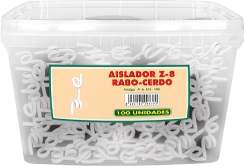 Aislador Z-8 Rabo-cerdo-varilla. Bolsa 50 unidades Aislador Z-8 Rabo-cerdo-varilla. Bolsa 50 unidades