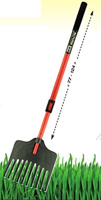 Escoba Jardin Plastico 10 Dientes Mango Extensible