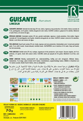 Semilla Guisante Lincoln 250 gr