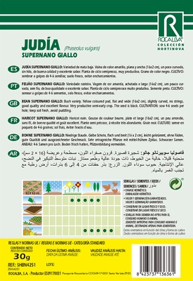 Semilla Judia Supernano Giallo 250 gr