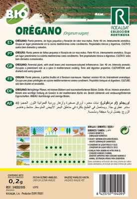 Semilla Ecologica Oregano