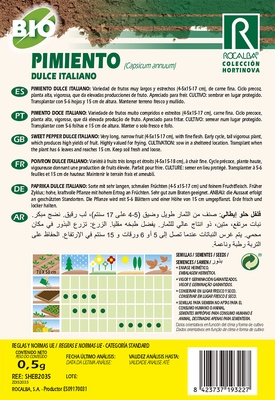 Semilla Ecologica Pimiento Dulce Italiano