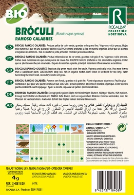 Semilla Ecologica Brocoli Verde Calabrese