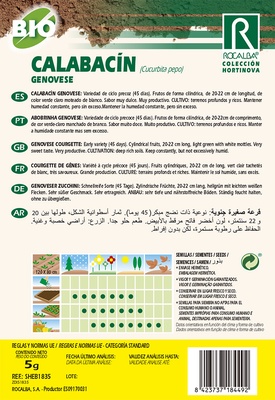 Semilla Ecologica Calabacin Genovese