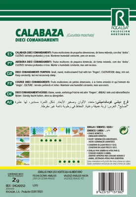 Semilla Calabaza Dieci Comandamenti 2 gr